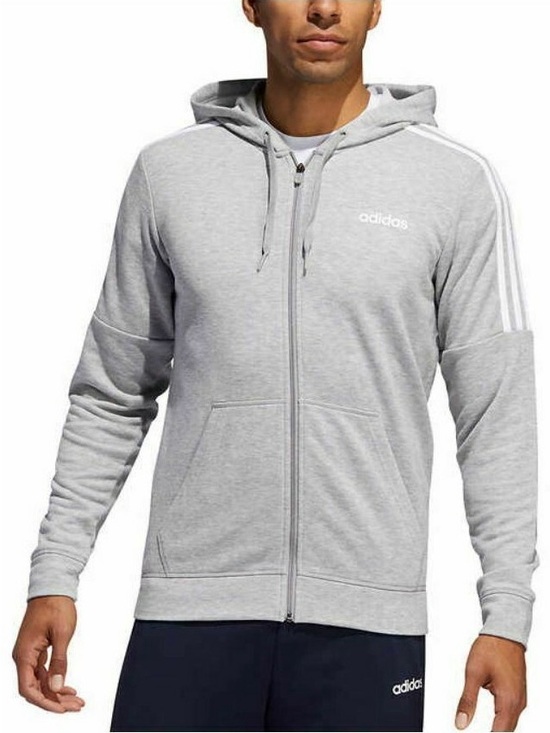 adidas Other - NWT Adidas Men's Essentials 3-Stripes French Terry Full-Zip Hoodie SZ M